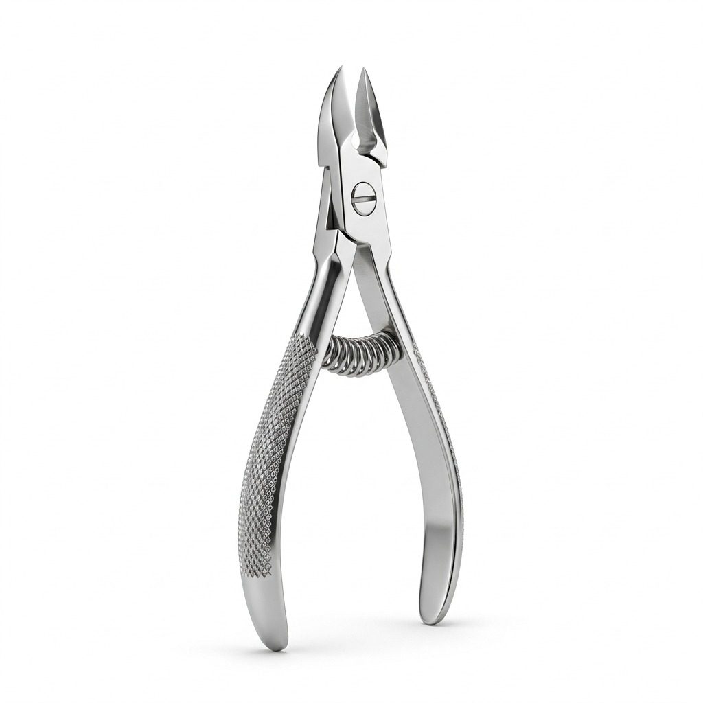 Heavy-Duty Toenail Nipper – Curved Jaw, Barrel Spring